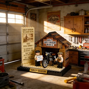 Set <span class=keywords><strong>de</strong></span> Bloques <span class=keywords><strong>de</strong></span> Construcción <span class=keywords><strong>de</strong></span> Motocicleta Clásica Retro, Juguete <span class=keywords><strong>de</strong></span> Construcción DIY, Plástico ABS, Escala 1:12, Modelo Coleccionable - Product Image 3
