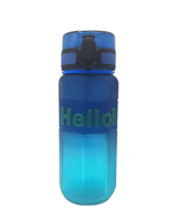 Bouteille d'eau dégradée de 750 ml, design innovant, sans BPA, en plastique de qualité alimentaire avec couvercle à paille pour le sport quotidien en extérieur