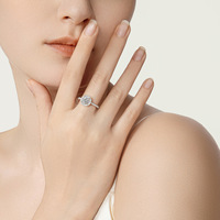 Bijoux en diamant 14k 18k Bague de fiançailles en diamant cultivé en laboratoire Bague en diamant de clarté certifiée IGI VVS