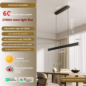 Lámpara Lineal Inteligente Mijia Ra97 de 60W, Lámpara de Comedor, Araña de Luz Suave para Control por Aplicación <span class=keywords><strong>Xiaomi</strong></span> - Product Image 4