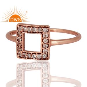 แหวนเพชรโทแพซสีขาวสวยงาม ชุดแหวนทองคำแท้ 9 กะรัต แหวนหมั้น ผู้ผลิตเครื่องประดับ คอลเลคชั่นวินเทจ - Product Image 2