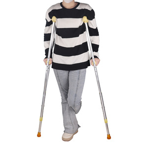 Underarm Crutches Aluminum Alloy Adjustable Height 9 <b>Levels</b> For Elderly And Fracture Patients - Product Image 5