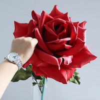 Haute qualité nouveauté décoration de mariage unique soie colorée grande fleur de Rose artificielle