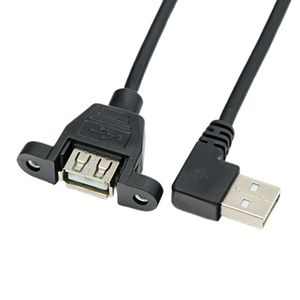 U Shaped <b>Usb</b> Extension <b>Cable</b> Male To Female With Mounting Holes For Up Down Left Right Angled Connectors - Product Image 3