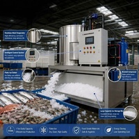 Machine à glace en flocons à économie d'énergie 1T/24H pour la conservation et le transport des produits aquatiques