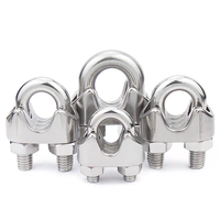 ChuangTuo Boulon en U réglable en acier inoxydable 304 poli, robuste, pour câble métallique, M2-M32, pour levage, amarrage et fixation extérieure