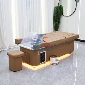 Fauteuil de Lavage de Cheveux et de Soin du Cuir Chevelu OEM/ODM d'Usine avec Dossier Relevable, Table de Massage Thaïlandais des Pieds et <span class=keywords><strong>Lit</strong></span> de Pédicure-Shampooing - Product Image 4