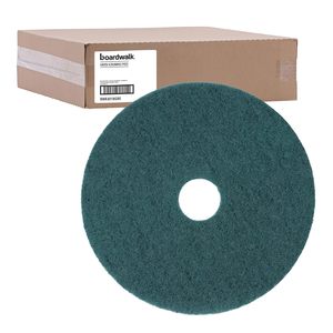 18 pulgadas. Discos de Fregado Resistentes de Color Verde para Limpiadores Comerciales - Paquete de 5 - Product Image 4