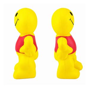 Jouet anti-stress personnalisé en forme de visage souriant, en mousse PU souple, pour événements de bien-être des employés - Product Image 2