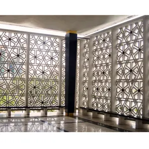 Concise design decorative perforated sheet metal panels interior aluminum mesh punching machine aluminum decorative wall panel