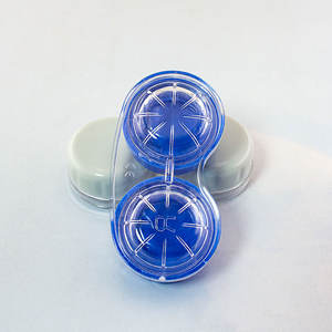 Étui à lentilles de <span class=keywords><strong>contact</strong></span> portable en plastique, <span class=keywords><strong>best</strong></span>-seller, coloré, réfléchissant, carré, pour femmes et hommes - Product Image 3