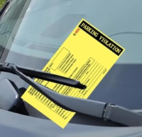 Billets de violation de stationnement en 2 parties imprimés sur mesure Numéro autocopiant Véhicule stationné illégalement Étiquettes de fenêtre Avis d'avertissement de remorquage en papier