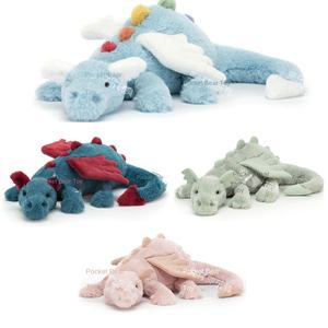 Jouet en peluche dragon <span class=keywords><strong>pastel</strong></span> de couleur personnalisée-Animal en peluche câlin pour soulager le stress et la décoration intérieure (blanc, <span class=keywords><strong>rose</strong></span>, vert, bleu) - Product Image 1