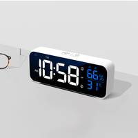 Table numérique de haute qualité grand chiffre led miroir humidité affichage horloge de bureau horloge numérique pour enfants
