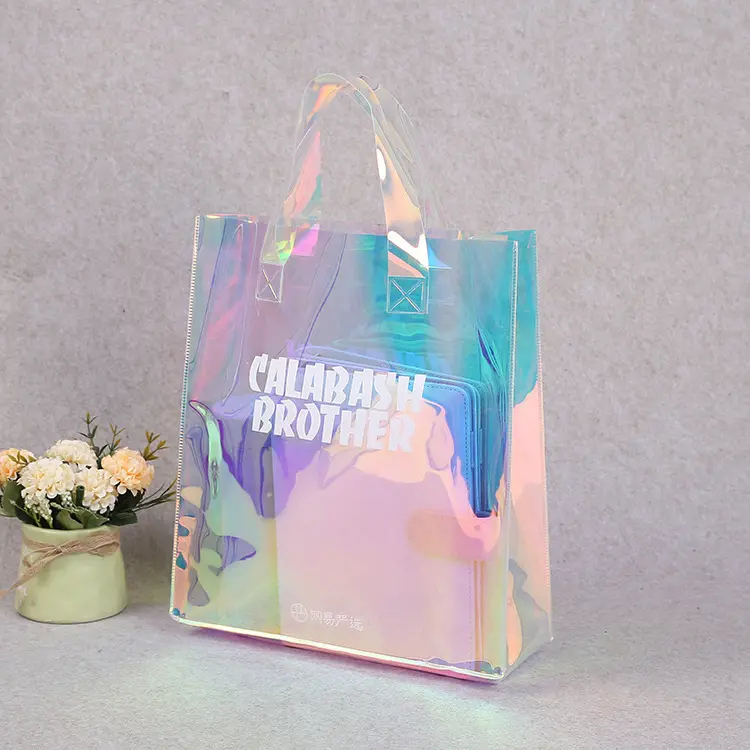 Hologram PVC Tote Handbag Reusable thumbnail 2