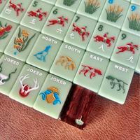 Ensemble de Mahjong et de Poker Pliable de Luxe Moderne Américain, Portable, pour le Divertissement à Domicile, Idéal comme Cadeau