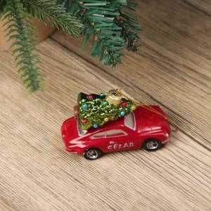 Ornement de Noël Voiture Rouge Rétro, Mini Voiture avec Petit Pendentif Arbre de Noël, Décoration de Maison pour les Fêtes et Cadeau d'Entreprise - Product Image 4