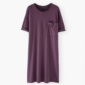 Abito <span class=keywords><strong>da</strong></span> donna a maniche corte <span class=keywords><strong>da</strong></span> donna con tasca abiti estivi <span class=keywords><strong>da</strong></span> donna <span class=keywords><strong>camicia</strong></span> <span class=keywords><strong>da</strong></span> <span class=keywords><strong>notte</strong></span> in Jersey in <span class=keywords><strong>cotone</strong></span> - Product Image 2