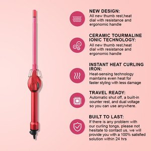 Fer à friser en céramique PTC Heater <span class=keywords><strong>avec</strong></span> <span class=keywords><strong>boucle</strong></span> de suspension pivotante à 360 ° <span class=keywords><strong>avec</strong></span> écran LED - Product Image 3