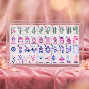 Juego de Mahjong Acrílico de Lujo Moderno Americano 2026, Portátil, con Botas y Burbujas, Diseño Personalizado para Juegos de <span class=keywords><strong>Casino</strong></span> para Adultos - Product Image 1