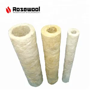 25-200mm Sound Absorption Fireproof Basalt Rock Wool Pipe Rock Wool Insulation For Piping