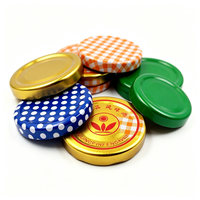 Bouchons métalliques personnalisés de qualité alimentaire, colorés, hauts, en fer blanc, à visser, 53, 63, 70, 82 mm, pour bouteilles et bocaux de conserve