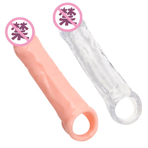 واقي ذكري صناعي واقعي لتأخير القذف مع غمد مجوف قابل للربط من بلاستيك PVC – لعبة قضيب واقعية للرجال - Product Image 1