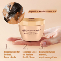 Traitement capillaire au collagène réparateur de marque privée à l'arganmidas masque capillaire protéiné pour salon de coiffure