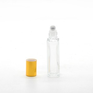 Produits chauds pour exportation personnalisée 5ml carré luxe rouler sur des bouteilles en verre avec bouchon rose - Product Image 3