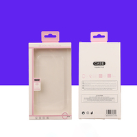 Boîte d'emballage pour étui de téléphone, tiroir coulissant, boîte en papier portable, neutre, universelle, boîte d'emballage en carton blanc pour étui de téléphone portable