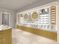 Vitrine de présentation de lunettes optiques de luxe personnalisée, éclairée par LED, écologique, étanche, verrouillable, avec tiroirs pour showroom