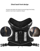 Kingtale-Harnais tendance en nylon sans traction pour chien de grande taille, facile à contrôler, pour l'entraînement et la marche.