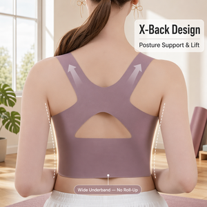 シームレスプラスサイズブラトップ、フルカバーで背中の脂肪を隠す、快適なワイヤレススポーツブラ - Product Image 2