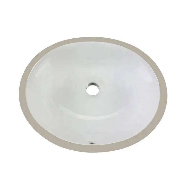 16 inç küçük oval undermount banyo lavabosu seramik