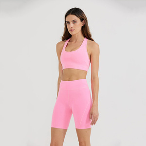 Ensemble de sport d'été pour femmes : soutien-gorge de sport et short respirant à séchage rapide, coupe ajustée, idéal pour le yoga et la gym (vente en gros) - Product Image 3