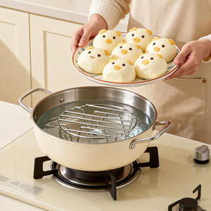 Rejilla para cocinar al vapor Sig de acero inoxidable 304, multifuncional, de calidad alimentaria, para cocinar al vapor pescado, panecillos, pan, accesorio de cocina - Product Image 1