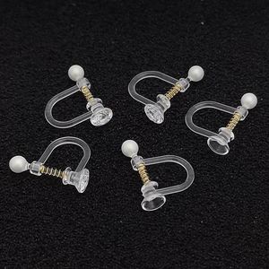 Clip-on <b>Earrings</b> Transparent Rhinestone Plastic Resin Spring Ear Clips DIY Jewelry Accessories - Product Image 5