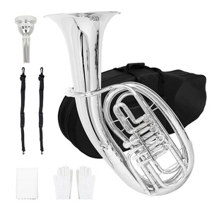 <span class=keywords><strong>Tuba</strong></span> LADE Barry East de 4 Llaves Bombardino Big Hug con Tono en Si Bemol Plateado Niquelado Bajo Superior - Product Image 1