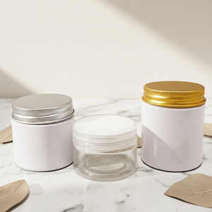 Emballage en plastique de soins de la <span class=keywords><strong>peau</strong></span> vide personnalisé 60g 80g pots de crème de vaséline bouteilles à large ouverture conteneurs cosmétiques avec couvercles en aluminium - Product Image 3