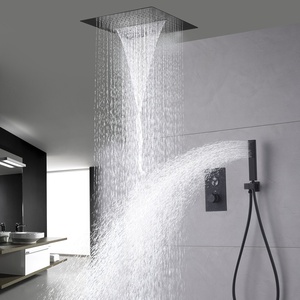 Doccia a Cascata da Soffitto per Esportazione Transfrontaliera, a Tre Funzioni, a Temperatura Costante, a Incasso, Montaggio a Parete, Quadrata - Product Image 1
