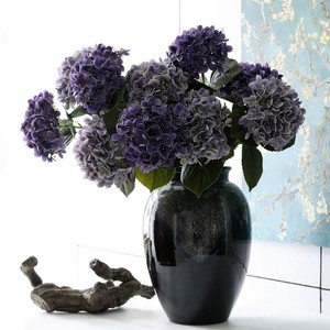 <b>Artificial</b> Flower French <b>Hydrangea</b> European Style Hand Feel Moisturizing to the Touch Wedding Home Decoration - Product Image 3