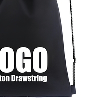 Sac à cordon en coton uni de luxe personnalisé avec logo, écologique, portable, pour le sport, sac cadeau, sac à dos à cordon – Vente en gros