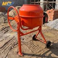 Bétonnière électrique mobile MHF Mini 180L avec alimentation et décharge manuelle en eau pour le mélange du ciment pour travaux de dalle