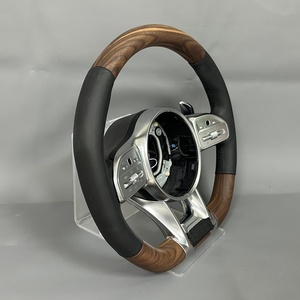 Volante de Madera de Primera Calidad con Acabado Automático para Mercedes-Benz AMG CLA45 E207 <span class=keywords><strong>GLC</strong></span> X253 A220 W203 - Product Image 4