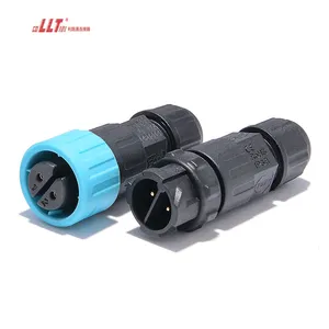 M16 Push Lock Ip67 Ip68 Waterdichte Connector 2 Pin Mannelijke En Vrouwelijke Plug Led Licht Connector