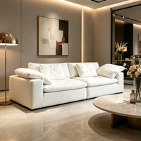 Canapé modulaire inclinable à trois places avec emballage sous vide, mousse compressée personnalisée, tissu élégant, design élégant, appartement, hôtel, villa