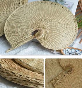 Éventail en bambou de style chinois, sculpté à la main, pour l'été, en feuille de palmier naturelle, écologique, décoration murale, éventails portatifs - Product Image 5