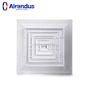 Difusor de Techo Cuadrado <span class=keywords><strong>ZENGO</strong></span> CD-SB con Amortiguador, Placa Difusora de Primera Calidad, Aluminio Extruido o Acero, Rejillas y Registros de Suministro - Product Image 3