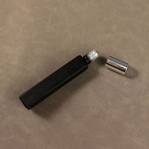 Stock Glass Roll on <b>Bottle</b> <b>10ml</b> Black Frosted Massage Oil Perfume Package Glass Roller <b>Bottles</b> for Essential Oils - Product Image 3