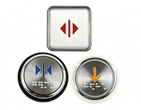 Tombol Braille Lift PB29 JY0001 Diameter 37mm Konektor 4Pin Bulat Bahan Stainless Steel Untuk Tombol Panggil Lift